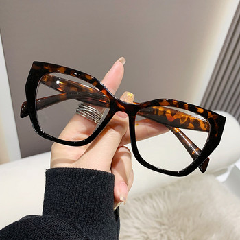 Дамски модни очила с котешко око против синя светлина, дизайнерски дизайнерски очила с двойна цветна голяма рамка, очила за четене с пресбиопия +2