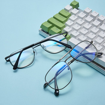 Очила за четене Ahora Pilot Blocking Blue Light Reading Glasses Alloy Double Beam Computer Presbyopic Eyeglasses +1.0+1.5+2.0+2.5+3.0+3.5+4.0