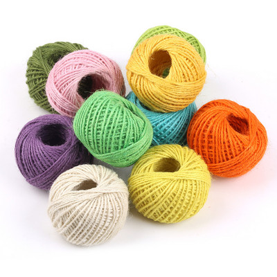 50m Burlap Hessian Jute Twine Cord Hemp Rope String Gift Packing Wedding Party Christmas Event Festival Decoration DIY  Supplies