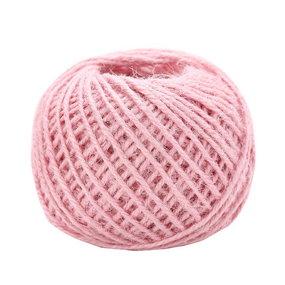 50 m-es zsákvászon Hessian juta zsinór kender kötél zsinór ajándékcsomagolás esküvői buli karácsonyi esemény fesztivál dekoráció barkács kellékek