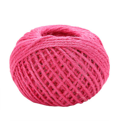 50 m-es zsákvászon Hessian juta zsinór kender kötél zsinór ajándékcsomagolás esküvői buli karácsonyi esemény fesztivál dekoráció barkács kellékek