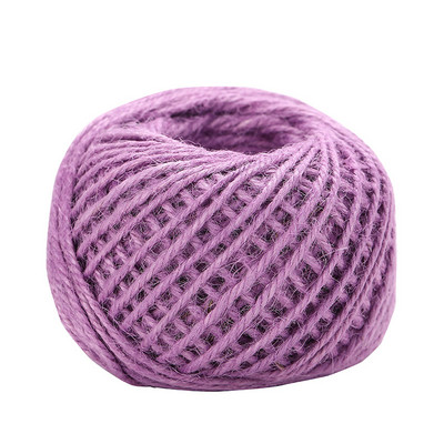 50 m-es zsákvászon Hessian juta zsinór kender kötél zsinór ajándékcsomagolás esküvői buli karácsonyi esemény fesztivál dekoráció barkács kellékek