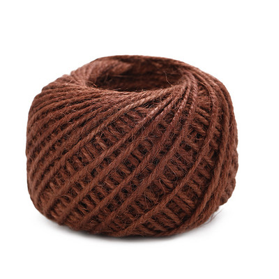 50 m-es zsákvászon Hessian juta zsinór kender kötél zsinór ajándékcsomagolás esküvői buli karácsonyi esemény fesztivál dekoráció barkács kellékek