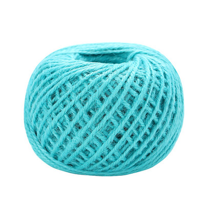 50 m-es zsákvászon Hessian juta zsinór kender kötél zsinór ajándékcsomagolás esküvői buli karácsonyi esemény fesztivál dekoráció barkács kellékek