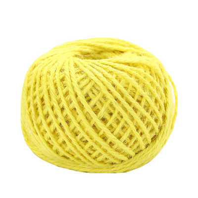 50 m-es zsákvászon Hessian juta zsinór kender kötél zsinór ajándékcsomagolás esküvői buli karácsonyi esemény fesztivál dekoráció barkács kellékek