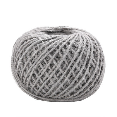 50 m-es zsákvászon Hessian juta zsinór kender kötél zsinór ajándékcsomagolás esküvői buli karácsonyi esemény fesztivál dekoráció barkács kellékek