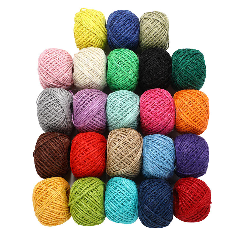 50 m-es zsákvászon Hessian juta zsinór kender kötél zsinór ajándékcsomagolás esküvői buli karácsonyi esemény fesztivál dekoráció barkács kellékek