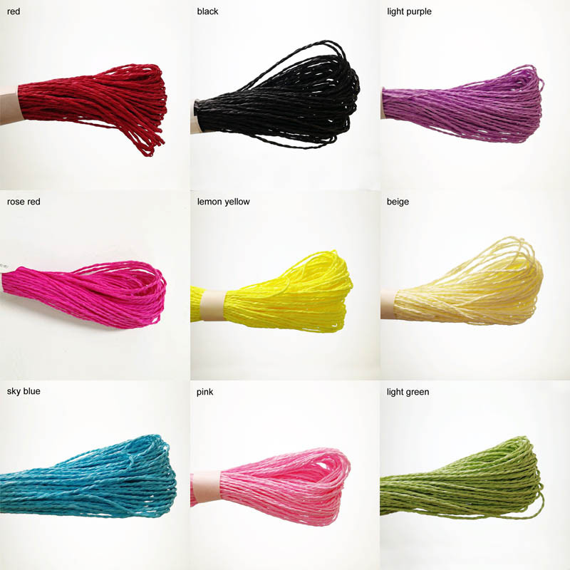 DIY Χειροποίητο πλέξιμο 2mm Dia Πολύχρωμο Χάρτινο Σχοινί Πακέτο Γενεθλίων Χειροποίητες χειροτεχνίες Οικολογικό υλικό τέχνης νηπιαγωγείου 30M