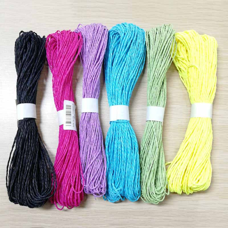 DIY Χειροποίητο πλέξιμο 2mm Dia Πολύχρωμο Χάρτινο Σχοινί Πακέτο Γενεθλίων Χειροποίητες χειροτεχνίες Οικολογικό υλικό τέχνης νηπιαγωγείου 30M