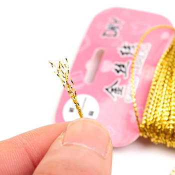 20m/ρολό Χρυσό σύρμα Glitter Tag Line Σχοινί DIY Νήμα κορδόνι κορδόνι Κουτί δώρου Συσκευασία Γαμήλιο πάρτι Φεστιβάλ Rattan Decoratio