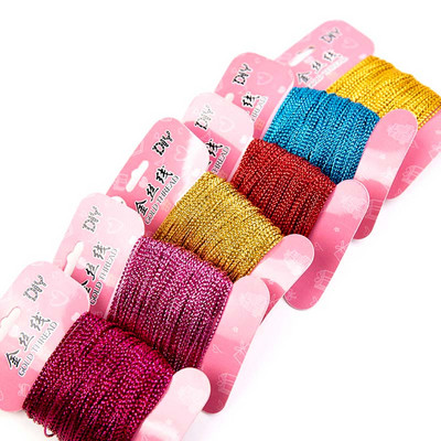 20m/roll Gold Wire Glitter Tag Line Rope DIY Thread Twine Cord String Gift Box Packaging Wedding Party Festival Rattan Decoratio