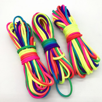 Rainbow Nylon Cord 4mm Lanyard Rope 7 Strand Camping Wrap Cord Rope for Outdoor Camping Tent Climbing Bracelet Ropes Survival
