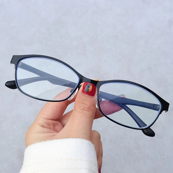 2021 Винтидж очила за късогледство Метална квадратна рамка Дамски елегантни Винтидж очила за близко виждане против синя светлина Мъжки очила за четене