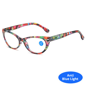 Котешки очила за четене Пролетна панта Анти-синя светлина Жени Мъже Компютър Пресбиопия Далекогледство +1,0+1,5+2,0+2,5+3,0+3,5+4,0