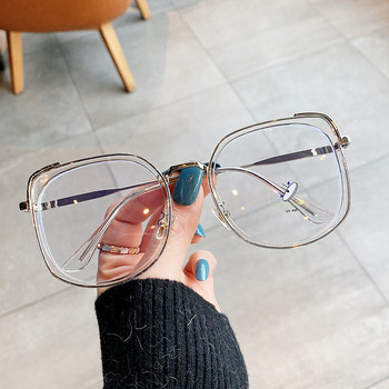 Ρετρό τετράγωνα γυαλιά Γυναικεία επώνυμα vintage γυαλιά γυαλιά Γυναικεία καθαρός φακός Διαφανής μεγάλος σκελετός Αντι-μπλε φως Spectacle