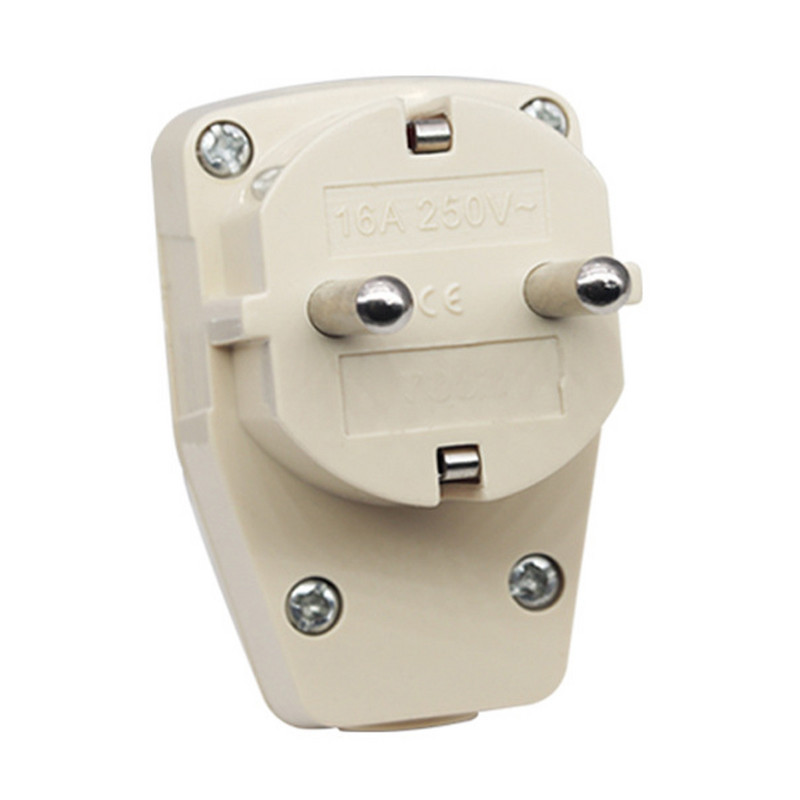 Euroopa Saksamaa Schuko korduvjuhtmetav toitepistik punase SISSE VÄLJAS lülitiga 16A EU toitejuhe pistikupesa juhtmestiku pistik 250 V tüüp E