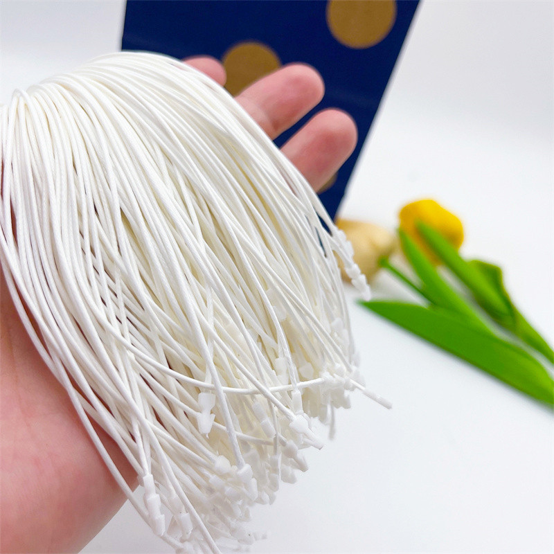 Jauna 100gab kvadrātveida vaska auklas drošības fiksatora slēdzenes cilpas sprādze Ziemassvētku dienai nolaižamiem ornamentiem virves apģērba etiķete virves piederums