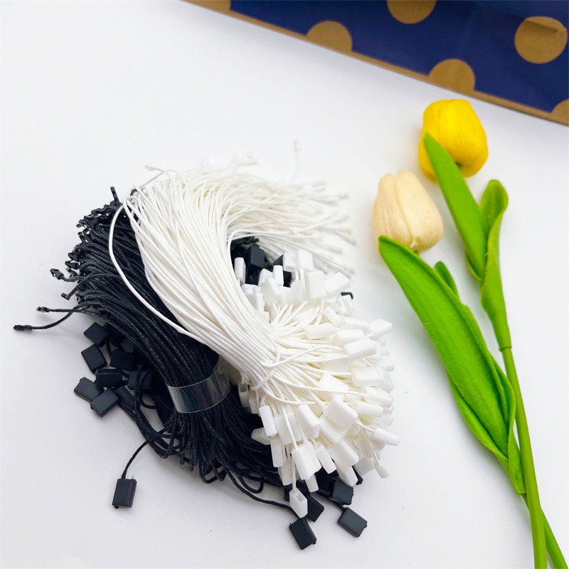 Jauna 100gab kvadrātveida vaska auklas drošības fiksatora slēdzenes cilpas sprādze Ziemassvētku dienai nolaižamiem ornamentiem virves apģērba etiķete virves piederums