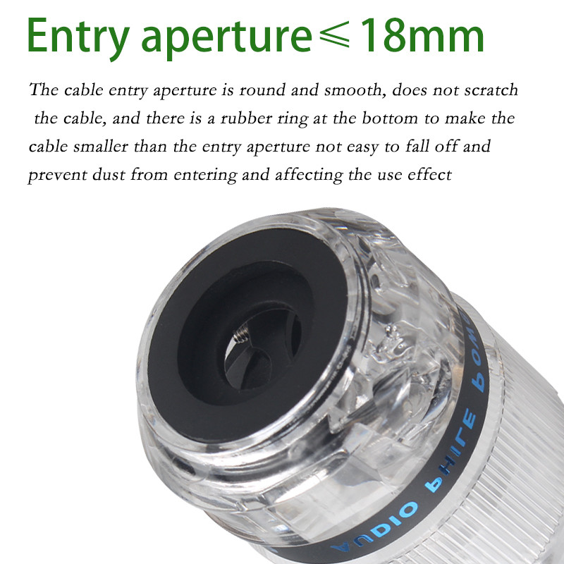 Ένα σετ Χάλκινο με ρόδιο διαφανές κέλυφος DIY Βύσμα καλωδίου τροφοδοσίας Hifi Σύρμα ήχου US EU Schuko