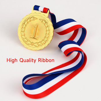 Κενά μετάλλια 65 χιλιοστών για οποιονδήποτε διαγωνισμό Χρυσό ασημένιο μετάλλιο με καλή κορδέλα Παιδικά μετάλλια Ανταμοιβή νικητή Σήμα Ενθάρρυνσης