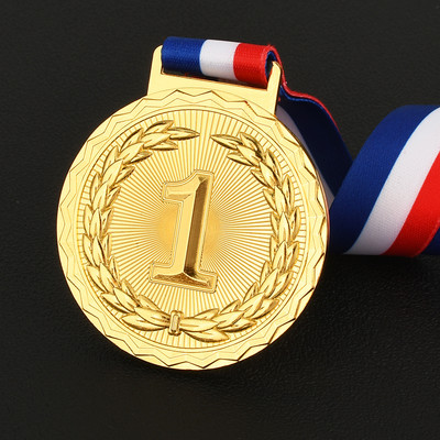 65 mm tukšas medaļas jebkuram konkursam Zelta sudraba godalgas medaļa ar labu lenti Bērnu medaļas Uzvarētāja balvas iedrošinājuma zīme