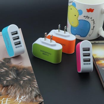 3 θύρες USB Wall Home Travel Μετασχηματιστής AC Power Charger 3.1A EU Plug Χονδρικό νέο