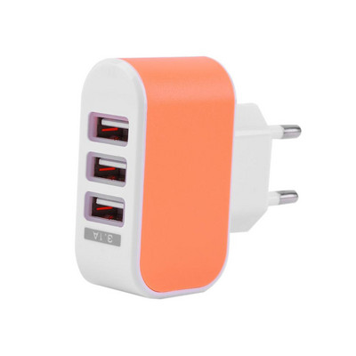 3 θύρες USB Wall Home Travel Μετασχηματιστής AC Power Charger 3.1A EU Plug Χονδρικό νέο