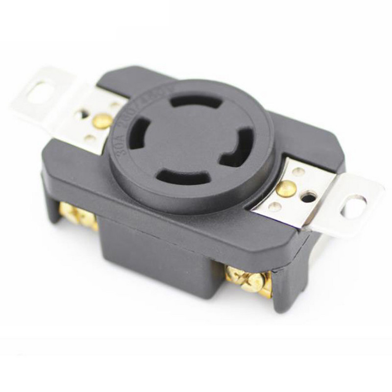 Black USA Nema L14-20 L14-30 L15-20 L15-30 L18-20 L18-30 L19-30 US 4-polni generator Anti-off industrijski pretvarač utičnica