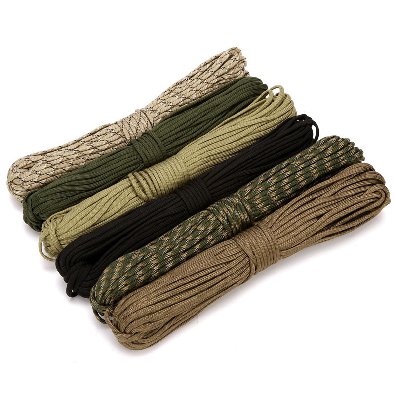 4 mm 550 Paracord izpletņa aukla, telts virve, 7 stieņi pārgājieniem, kempinga auklas cuerda manualidades