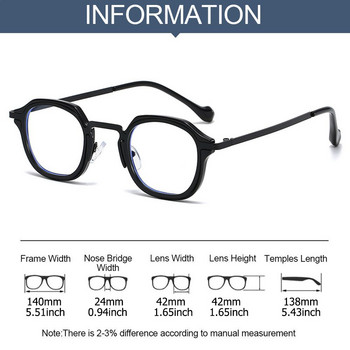 1 бр. Нови модни очила против UV сини лъчи Компютърни очила Метални квадратни рамки Очила Грижа за зрението за мъже Жени