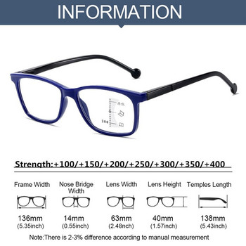 Ανδρικά Γυναικεία Προστασία ματιών Vintage απλά, εξαιρετικά ελαφριά γυαλιά ανάγνωσης Γυαλιά ανάγνωσης Progressive Multifocal Anti-Blue Light