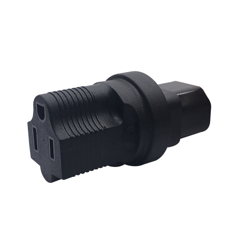 USA NEMA 5-15R към IEC 60320-C14 Захранващ адаптер за пътуване Американски 3-зъбен гнездо към C14 Power Converter Конектор Индустриален Gra