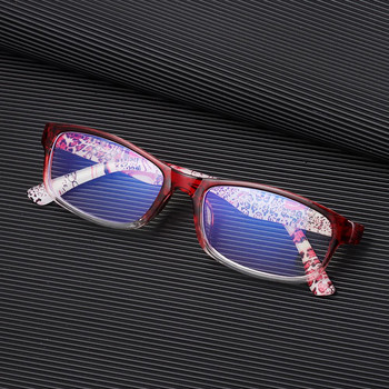 Anti Blue Light Γυναικεία γυαλιά ανάγνωσης Urltra-light Frame Πρεσβυωπικά γυαλιά υψηλής ευκρίνειας Γυαλιά μεγεθυντικού φακού λουλουδιών