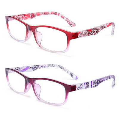 Anti Blue Light Reading Glasses Women Urltra-Light Frame High-definition Presbyopic Eyeglasses Floral Magnifier Eyewear