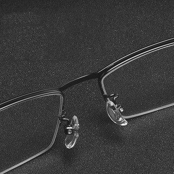 Унисекс бизнес мъжки дамски очила за близко зрение нова половин метална рамка студентски очила за късогледство завършени оптични очила с диоптър