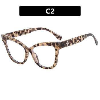 Модни очила за четене с котешко око, дамски блокиращи синя светлина ретро рамка на марката Модерни оптични очила за компютър с диоптри плюс