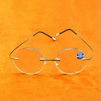 Εξαιρετικά ελαφριά στρογγυλά γυαλιά ανάγνωσης προοδευτικής πολυεστιακής ανάγνωσης MEN ΚΡΑΜΑ ΤΙΤΑΝΙΟΥ Δείτε κοντά και μακριά ΠΡΟΣΘΗΚΗ +1 σε +4