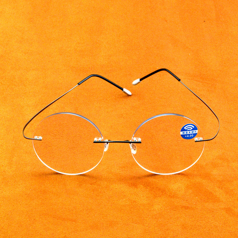 Εξαιρετικά ελαφριά στρογγυλά γυαλιά ανάγνωσης προοδευτικής πολυεστιακής ανάγνωσης MEN ΚΡΑΜΑ ΤΙΤΑΝΙΟΥ Δείτε κοντά και μακριά ΠΡΟΣΘΗΚΗ +1 σε +4
