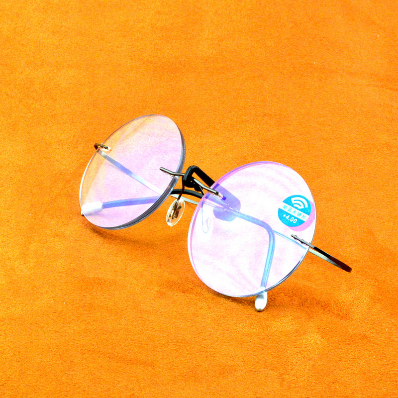 Εξαιρετικά ελαφριά στρογγυλά γυαλιά ανάγνωσης προοδευτικής πολυεστιακής ανάγνωσης MEN ΚΡΑΜΑ ΤΙΤΑΝΙΟΥ Δείτε κοντά και μακριά ΠΡΟΣΘΗΚΗ +1 σε +4