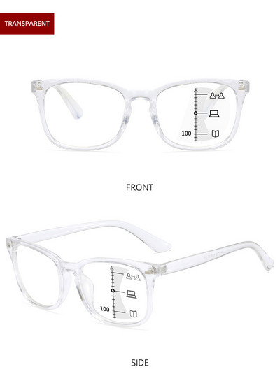 NONOR Progressive Multi Focus Blue Ray Proof Presbyopia Glasses Έξυπνο αυτόματο ζουμ Λειτουργία διπλού φωτός
