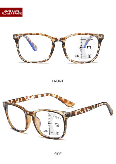 NONOR Progressive Multi Focus Blue Ray Proof Presbyopia Glasses Έξυπνο αυτόματο ζουμ Λειτουργία διπλού φωτός