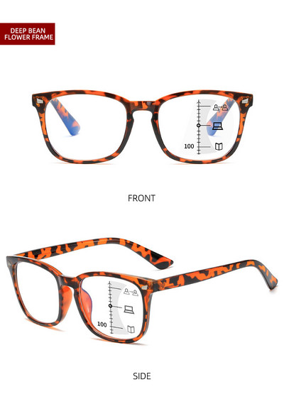 NONOR Progressive Multi Focus Blue Ray Proof Presbyopia Glasses Έξυπνο αυτόματο ζουμ Λειτουργία διπλού φωτός