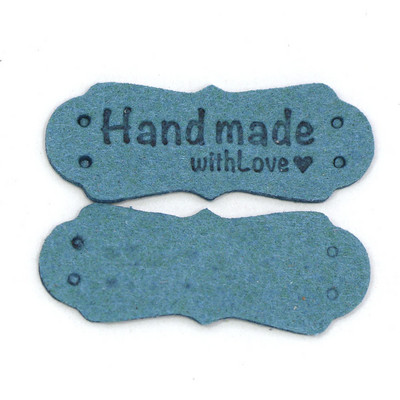 20Pcs PU kožne naljepnice Oznake za ručno izrađene DIY šešire Torbe Ručno izrađene s ljubavlju Oznake za odjeću Šivanje Oznake Dodaci za odjeću