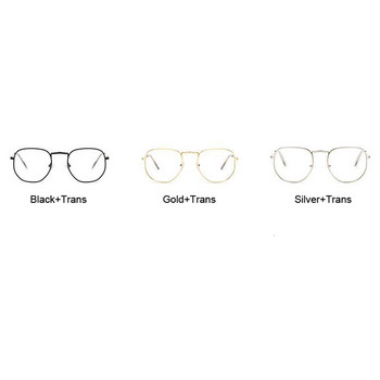 Винтидж черни квадратни очила Дамска модна марка Дизайнерски многоъгълни очила Метална рамка Прозрачни прозрачни лещи Модерен спектакъл