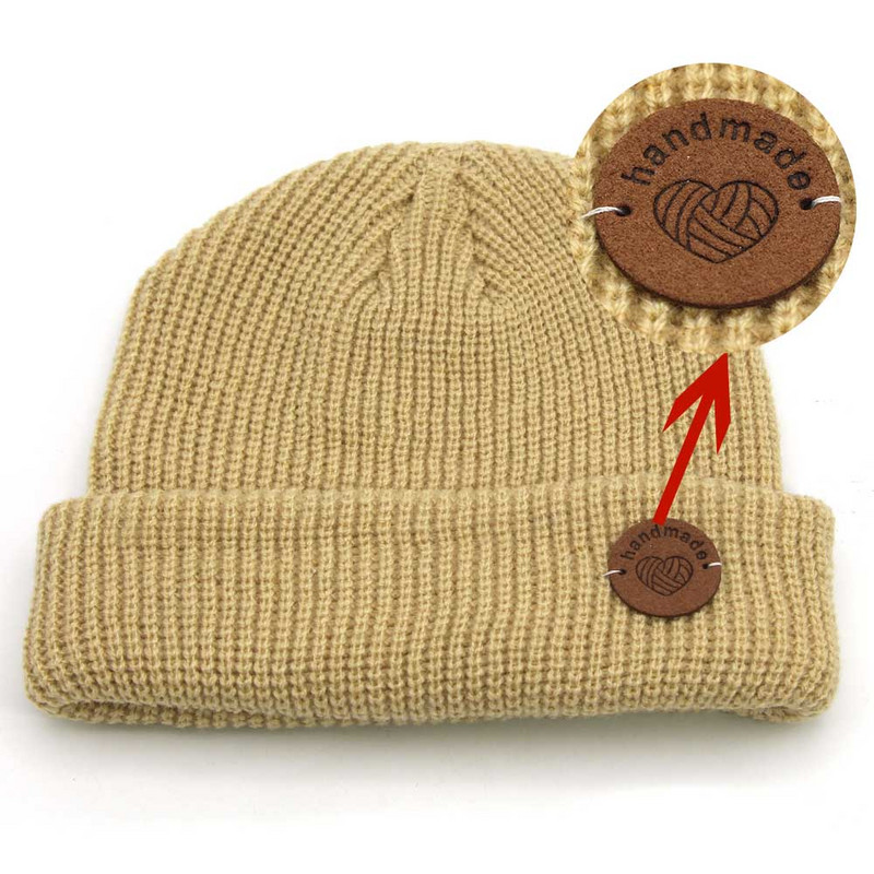 20 db kerek bőr címkék szív fonal golyó kézzel készített címkék kalapokhoz kézzel készített ruhák címkék varrás ruházati kiegészítők 1 hüvelyk