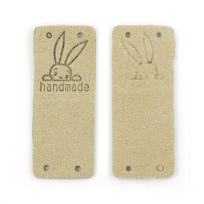 20 tk Käsitsi valmistatud silt Multifilm Armsad jänesesildid riiete jaoks Käsitsi valmistatud sildid mütsidele Kootud õmmelda nahast silt rõivaste tarvikud