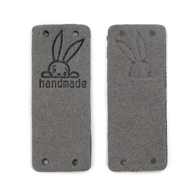 20 tk Käsitsi valmistatud silt Multifilm Armsad jänesesildid riiete jaoks Käsitsi valmistatud sildid mütsidele Kootud õmmelda nahast silt rõivaste tarvikud