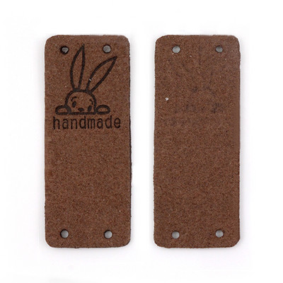 20 tk Käsitsi valmistatud silt Multifilm Armsad jänesesildid riiete jaoks Käsitsi valmistatud sildid mütsidele Kootud õmmelda nahast silt rõivaste tarvikud