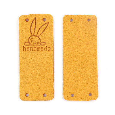 20 tk Käsitsi valmistatud silt Multifilm Armsad jänesesildid riiete jaoks Käsitsi valmistatud sildid mütsidele Kootud õmmelda nahast silt rõivaste tarvikud