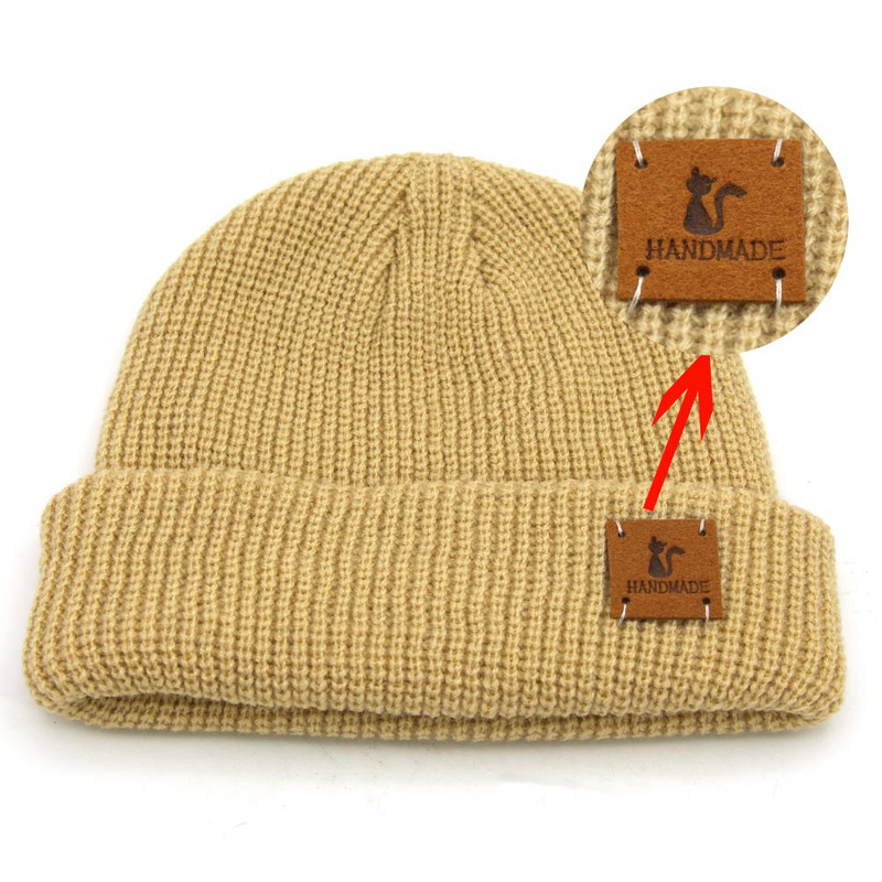 20kom Slatka mačka Ručno izrađene oznake Ručno izrađene naljepnice za odjeću Šivanje Rukotvorine Kožne oznake za šešire Pletene DIY torbe Košara 25MM